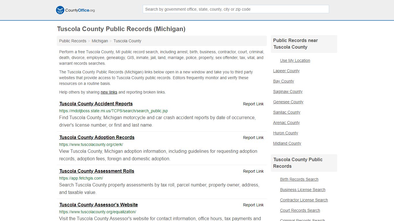 Public Records - Tuscola County, MI (Business, Criminal ...