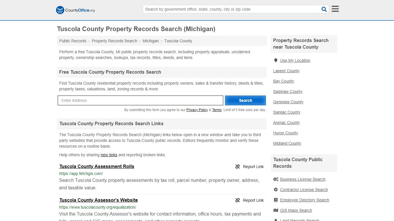 Tuscola County Property Records Search ... - County Office