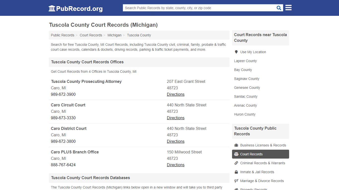 Free Tuscola County Court Records (Michigan Court Records)